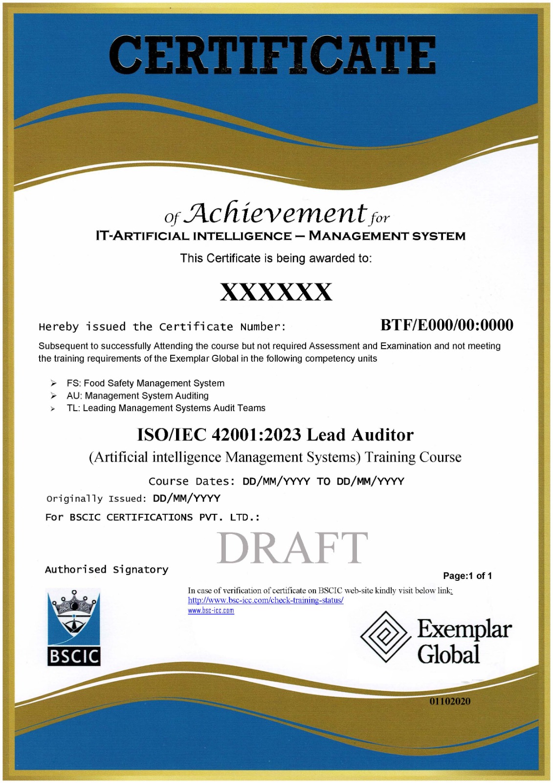 Certificate Example